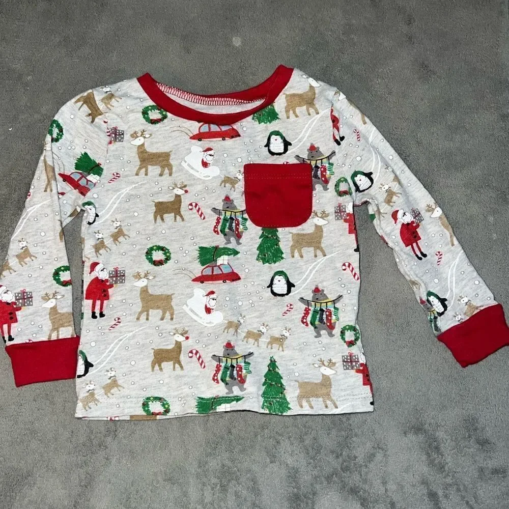 mudpie 9-12M Unisex Christmas Holiday Pajamas